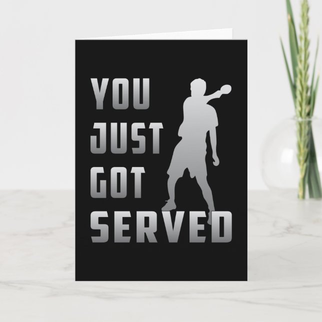 Tarjeta Mesa de tenis Ping Pong Paddle Player Gracioso reg (Anverso)