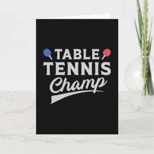 Tarjeta Mesa de tenis Ping Pong Player Paddle Gracioso reg