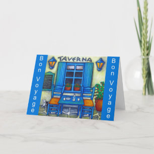 Tarjeta Mesa para dos en Grecia Bon Voyage Greet