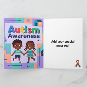 Tarjeta #MesDeConcienciaciónSobreElAutismo -Agrega tu mens