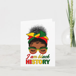 Tarjeta Mesmo Bun Hair soy historia negra afroamericana