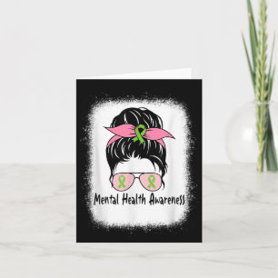 Tarjeta Messy Bun Mental Health S Gift Mental Health Aware