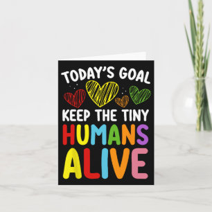 Tarjeta Meta del día Mantener vivo al pequeño humano Día l