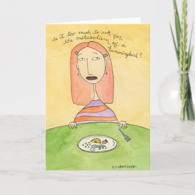 Tarjeta Metabolismo de un colibrí (Anverso)