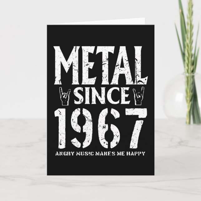Tarjeta Metal Gift Birthday Vintage 1967 (Anverso)