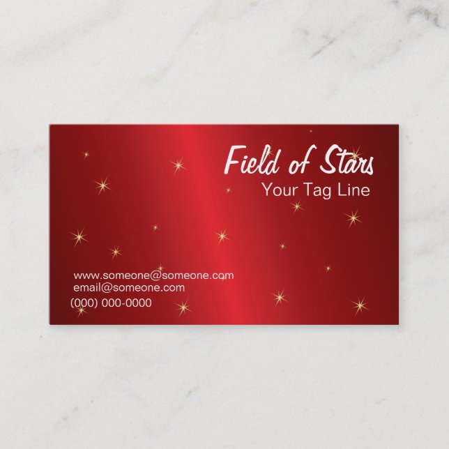 Tarjeta metálica y de la estrella roja de visita (Anverso)