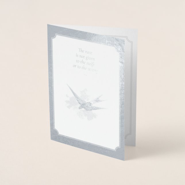 Tarjeta metalizada de aniversario de plata (Anverso)