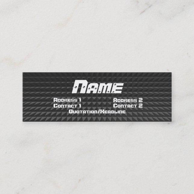 Tarjeta metalizado del perfil (Anverso)