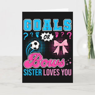 Tarjeta Metas o lazos hermana te ama revelación de género