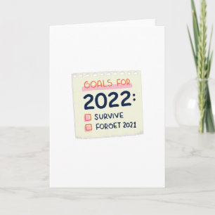 Tarjeta Metas para 2022: Sobrevivir, Olvidar 2021