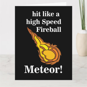 Tarjeta Meteoro Estrella Fugaz Bola de Fuego Meteoro