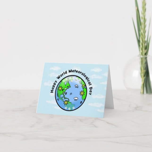 Tarjeta meteorológica mundial del Día Meteorológic (Anverso)