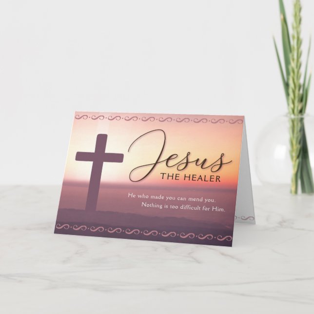 Tarjeta Métete Bien, Jesús El Sanador, Puede Mend Tu Tarje (Anverso)