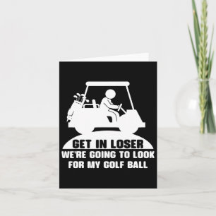 Tarjeta Métete En El Carro De Golf Perdido Buscando Mi Bal