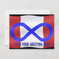 Tarjeta Metis Flag Invitaciones Personalizado Meti