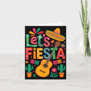 Tarjeta Mexicano divertido vamos a fiesta cinco de mayo