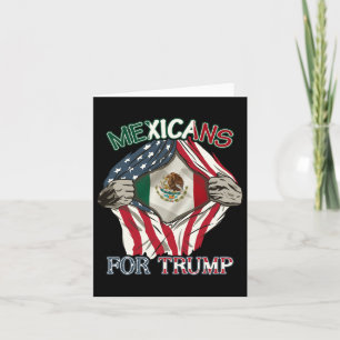 Tarjeta Mexicanos Por Trump 2024 Usa Bandera De Mexico