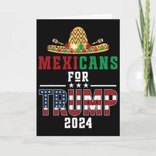 Tarjeta Mexicanos Por Trump Usa Bandera Votar Republicano