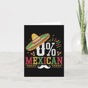 Tarjeta México 0% Cinco De Mayo Fiesta Sombrero Funny Mex