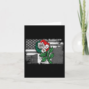 Tarjeta México Bandera Estadounidense Bandera Mexicana Ros