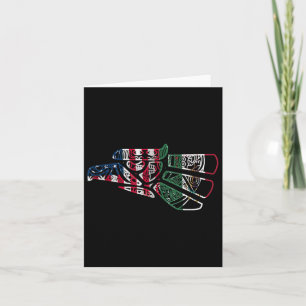 Tarjeta México Bandera Estadounidense Patriota Bandera Mex