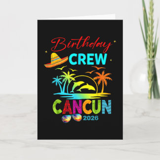 Tarjeta Mexico Cancun Birthday Boy Trip Vacation 2026 Matc