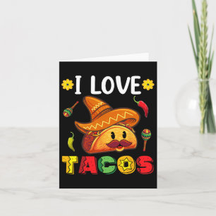 Tarjeta México Cinco De Mayo Camisa Que Amo Los Tacos