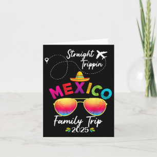 Tarjeta México Familia Vacaciones Cancún 2025 Straight Tri