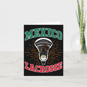 Tarjeta México Lacrosse Mexican Lax Player Lacrosse Team