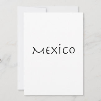 Tarjeta Mexico - minimalistic typography card