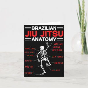 Tarjeta Mezcla divertida de anatomía de Jiu Jitsu brasileñ