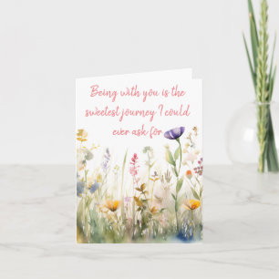 Tarjeta Mezcla floral de acuarela Primavera Cada Celebraci