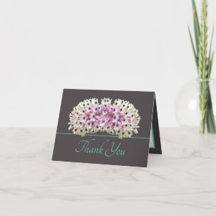 Tarjeta Mezcla Gris Exótica Orquídea Blanca Bouquet