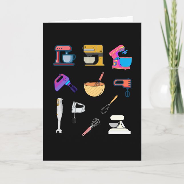 Tarjeta Mezclador de mano de la cocina de whisky multicolo (Anverso)