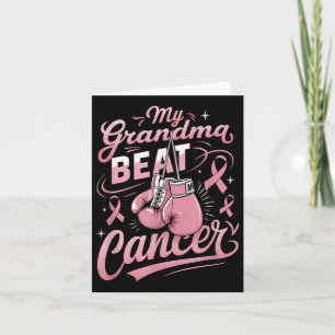 Tarjeta Mi abuela apoya el cáncer de mama Consciente