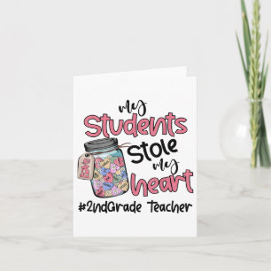 Tarjeta Mi alumno robó mi corazón Profesor de segundo grad