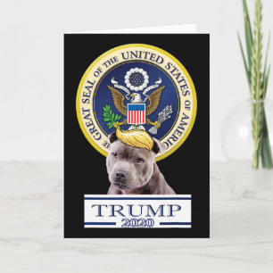 Tarjeta Mi American Staffordshire Terrier para Trump
