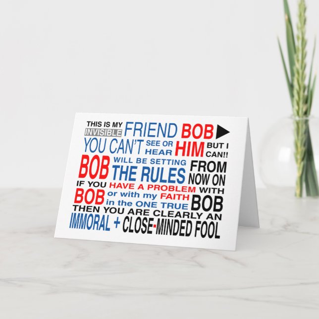 Tarjeta Mi amigo Bob (Anverso)