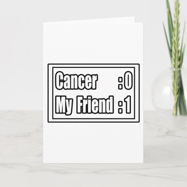 Tarjeta Mi amigo golpea al cáncer (tabla de puntuación) (Anverso)