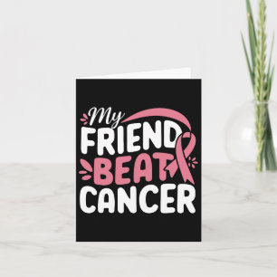 Tarjeta Mi amigo golpeó al cáncer de mama con una encuesta