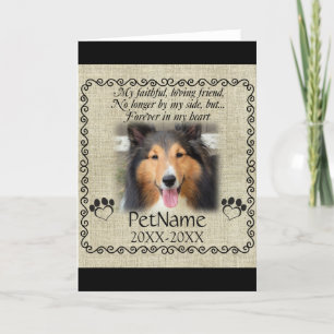 Tarjeta Mi amigo Mascota Personalizado Burlap