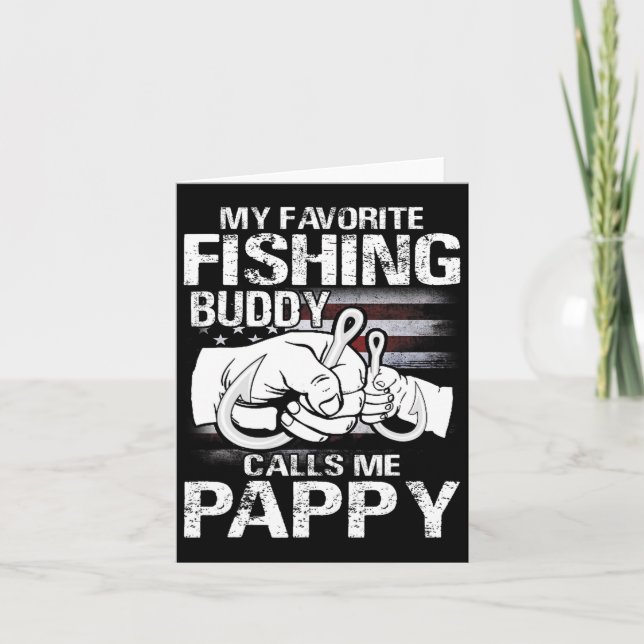 Tarjeta Mi amigo pescador favorito me llama papilla (Anverso)