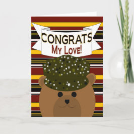 Tarjeta Mi amor - ¡El soldado del ejército felicita!