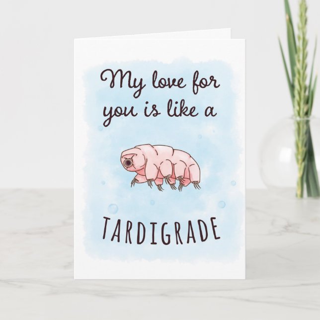 Tarjeta Mi amor es como un tardígrado (Anverso)