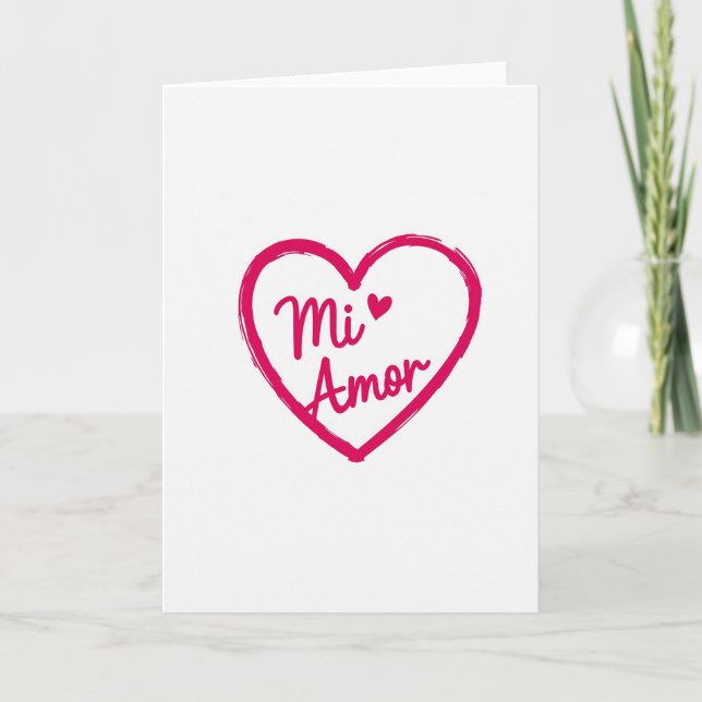 Tarjeta Mi Amor My Love (Anverso)