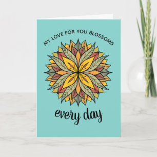 Tarjeta Mi amor por ti florece cada día Floral