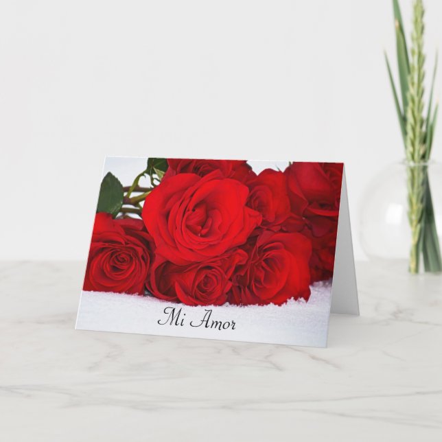 Tarjeta Mi amor Red Roses Card (Anverso)