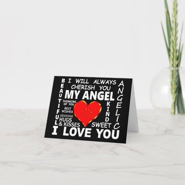 Tarjeta Mi ángel te quiero (Anverso)