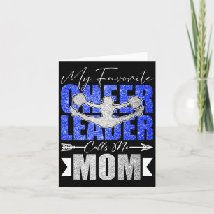 Tarjeta Mi animadora favorita me llama mamá Cheer Mom Mot