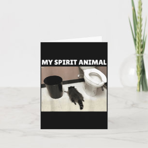 Tarjeta Mi animal Srit Mapache Borracho en la bañera